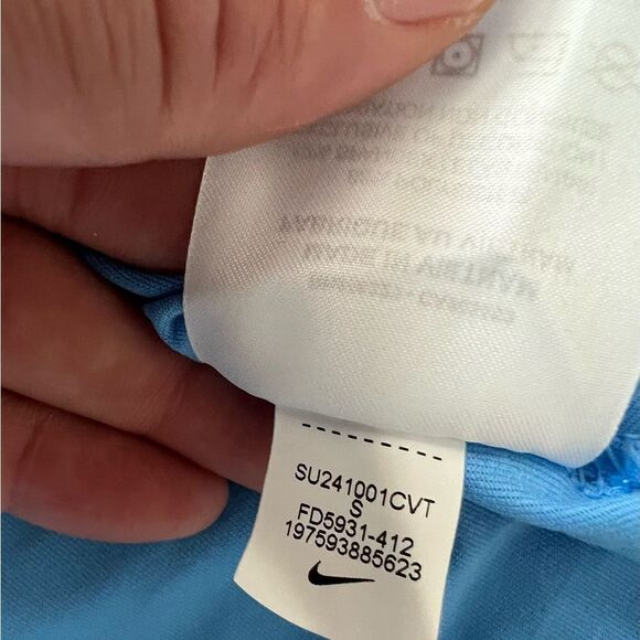 Nike Dri-FIT Tour Striped Performance Golf Polo Blue - Picture 10 of 10